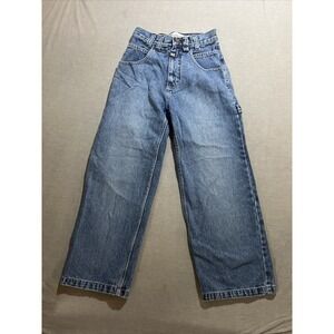 Vintage Paco Jeans Blue Carpenter Wide Leg Skater Jeans Boys 8 Pocketed 24x24.